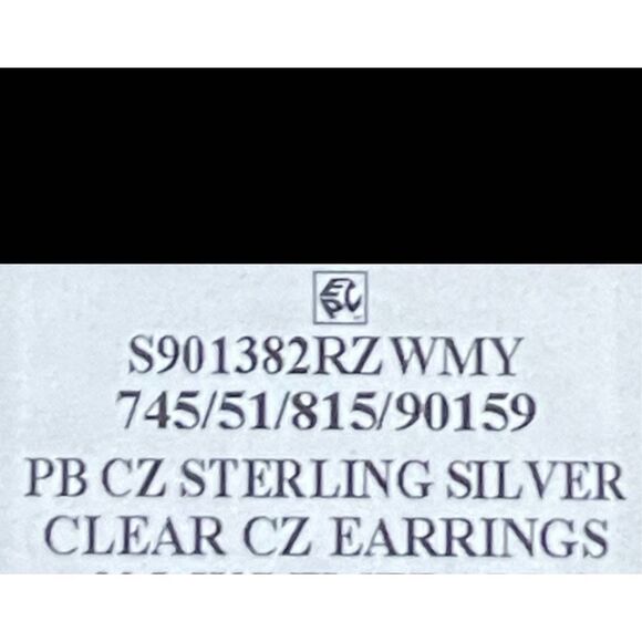 Macy's Women 14K Gold Over Sterling Silver Cubic Zirconia Round Cut Earrings New - Picture 2 of 2